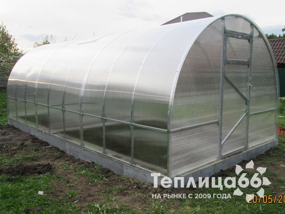 Теплица Рада 3М из поликарбоната, 3х6 м с перегородкой,  (разборная, в коробке, усиленная)